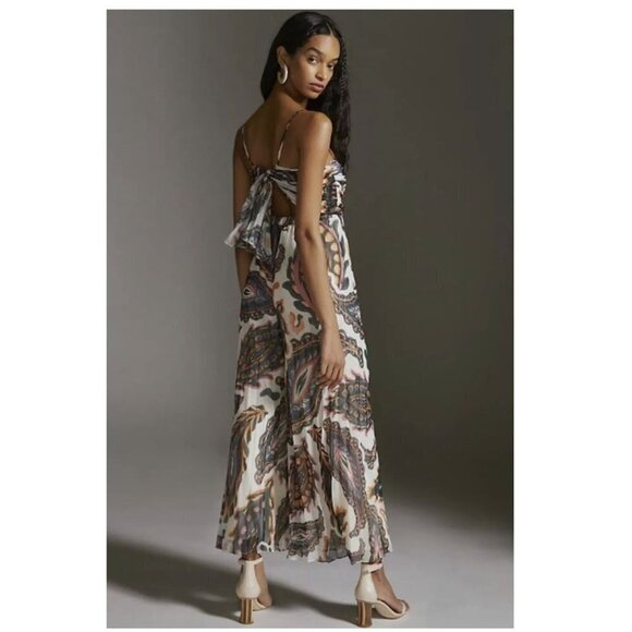Anthropologie Ranna Gill Pleated Halter Jumpsuit - Picture 7 of 13